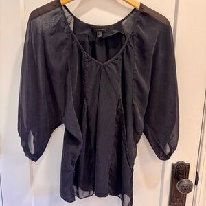 KIKI DE MONTPARNASSE Black Silk Blouse S